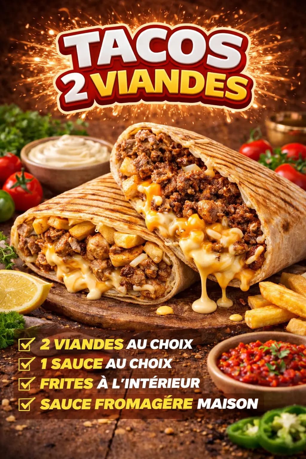 Tacos 2 viandes